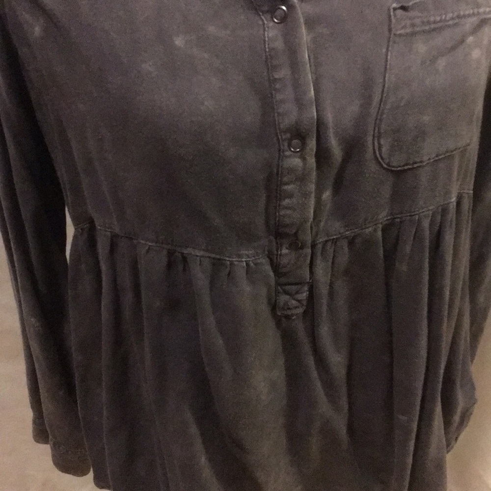 Grace & Lace Sadie gray washed tencil tunic S - Picture 3 of 7
